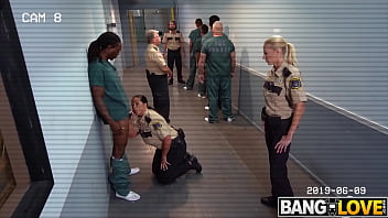 Kailani Kai gives a deep throat blowjob to Mickey in prison