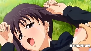 Amnesiac man satisfies a girl with small breasts to rescue her friend in a Japanese cartoon